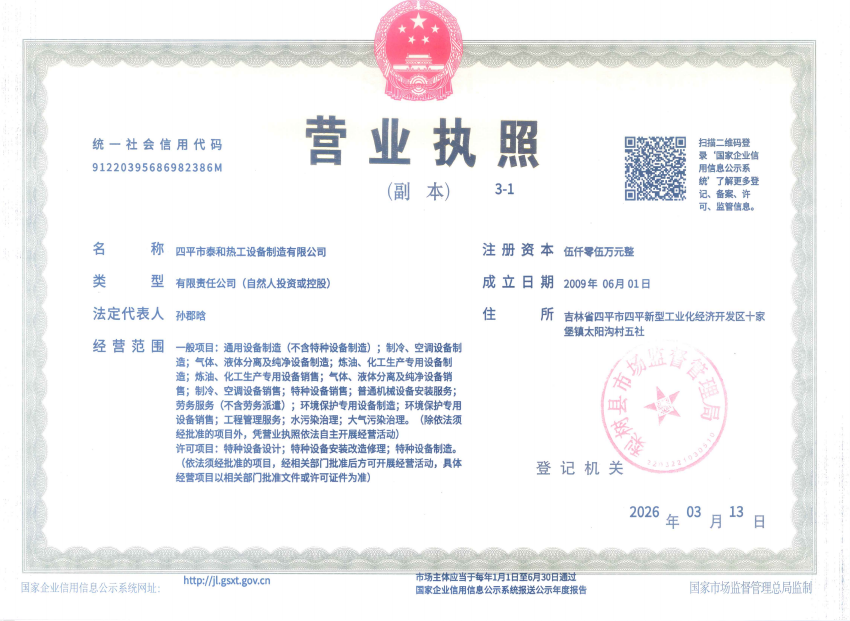  營業執照(副本)
